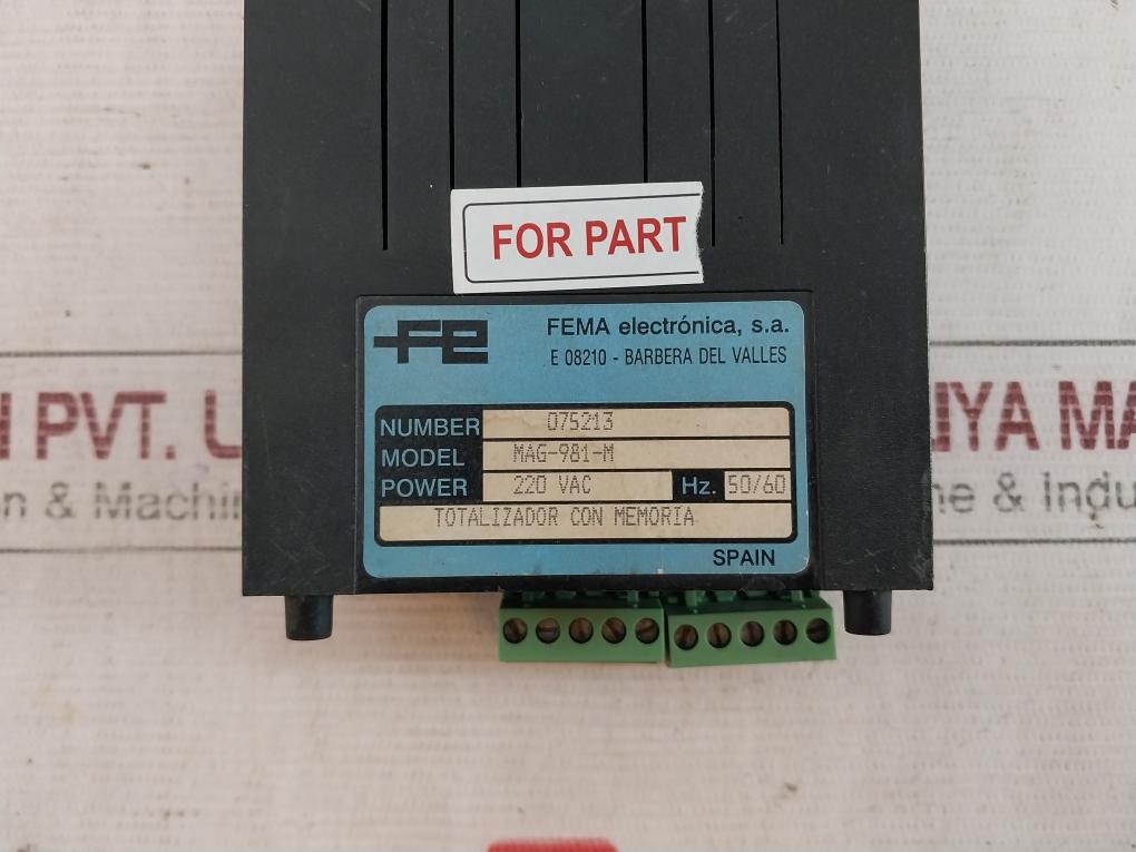 Fema Electronica Mag-981-m Panel Meter 220 Vac Hz.50/60 075213