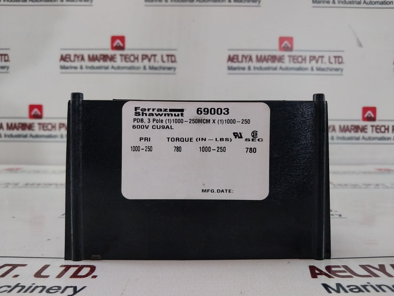 Ferraz Shawmut 69003 Large Pdb Power Distribution Box 3-pole
