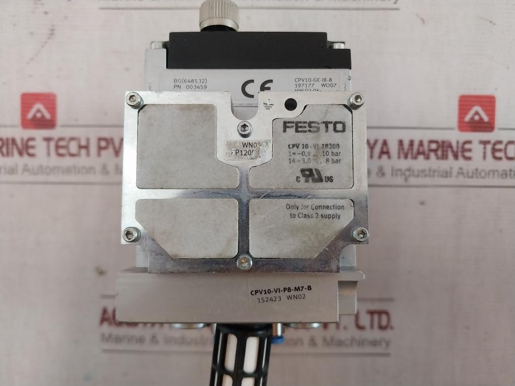 Festo Cpv10-ge-ib-8 Valve Terminal 003459 Ip65 14= 3,0-8 Bar -5 C Ta +50 C