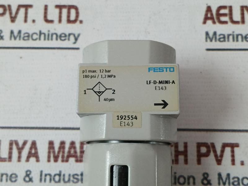 Festo Lf-d-mini-a Filter 180 Psi/1,2 Mpa 12 Bar 60C/140F 739605