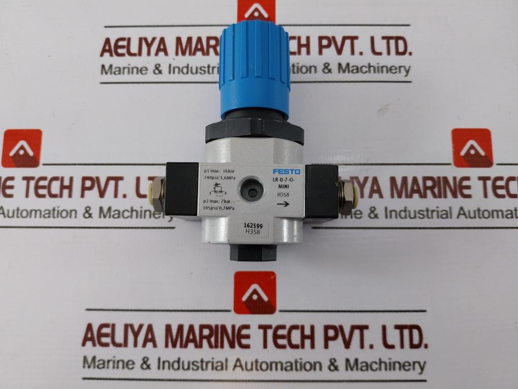 Festo Lr-d-7-o-mini Pressure Regulator,16bar Max, G1/4 Connection