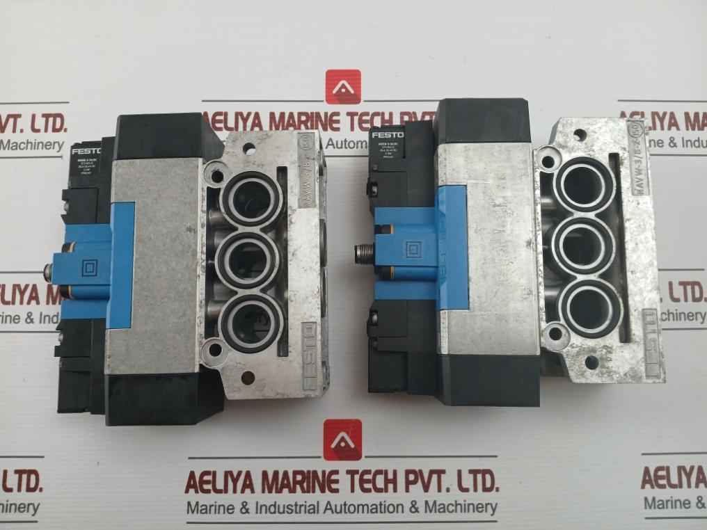Festo Mebh-5/3B-d-2-zsr-c Solenoid Valve 40-145Psi 20.4-26.4V Dc