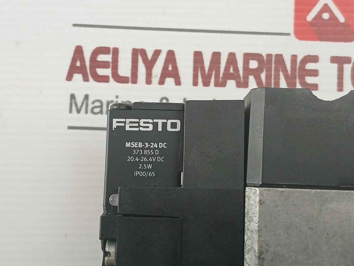 Festo Mebh-5/3B-d-2-zsr-c Solenoid Valve 40-145Psi 20.4-26.4V Dc