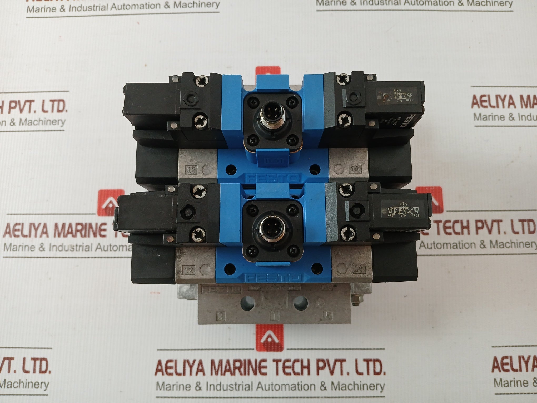 Festo Mebh-5/3B-d-2-zsr-c Solenoid Valve 3-10 Bar 40-145 Psi