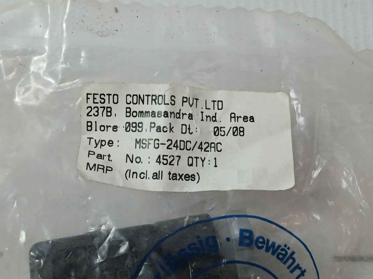 Festo Msfg-24/42-50/60 Solenoid Valve Coil