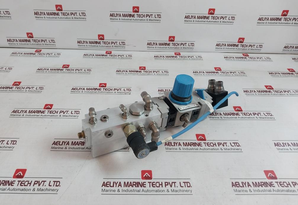 Festo Pev-1/4A-wd Pneumatic Service?Unit Assy Air Prep Manifold 3Hnm 06880-1
