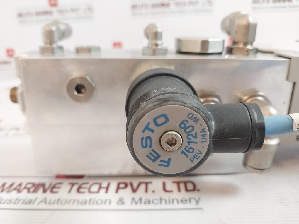Festo Pev-1/4A-wd Pneumatic Service?Unit Assy Air Prep Manifold 3Hnm 06880-1