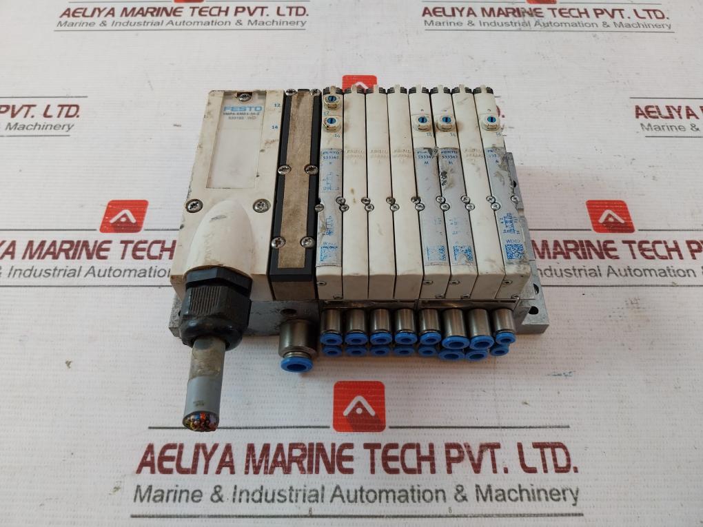 Festo Vmpa kms1 24 5 Pneumatic Solenoid Valve Manifold Assy 3 8Bar Hw1 festo-vmpa-kms1-24-5-pneumatic-solenoid-valve-manifold-assy-3-8bar-hw1