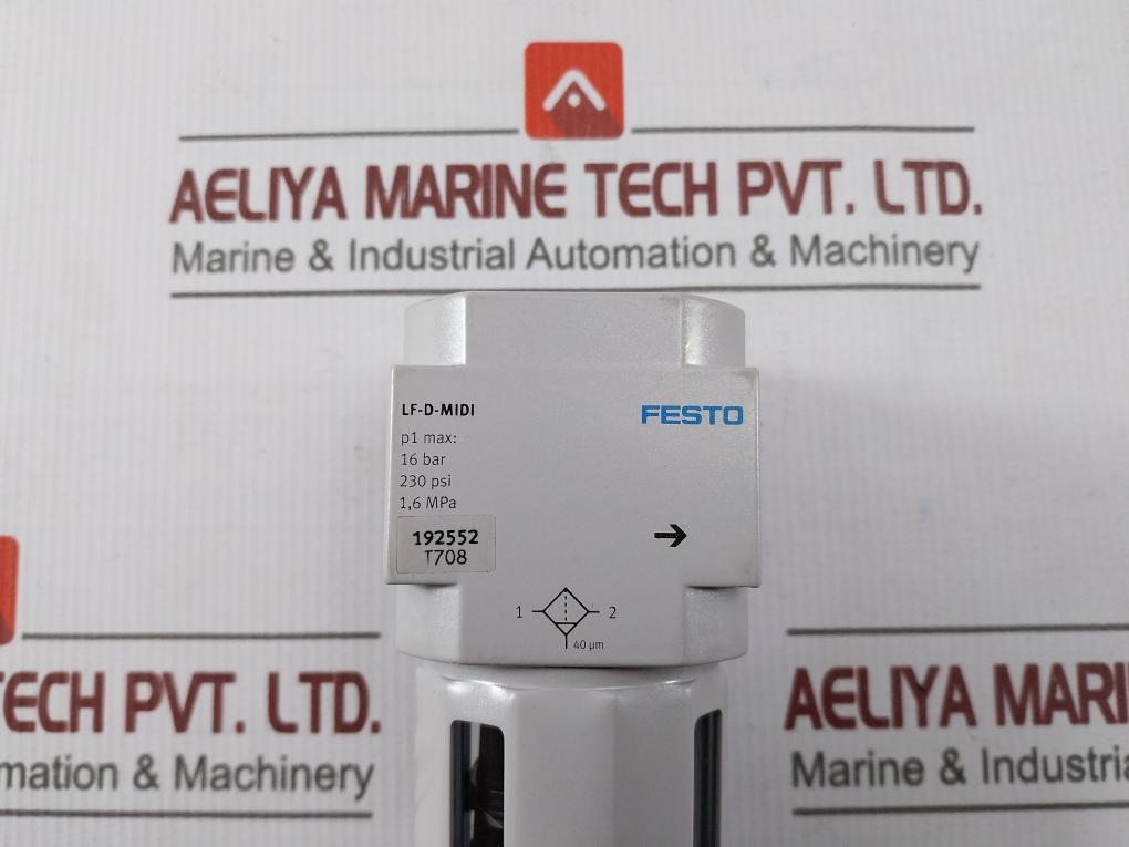 Festo Lf-d-midi Filter Regulator 16 Bar 230Psi 1.6 Mpa