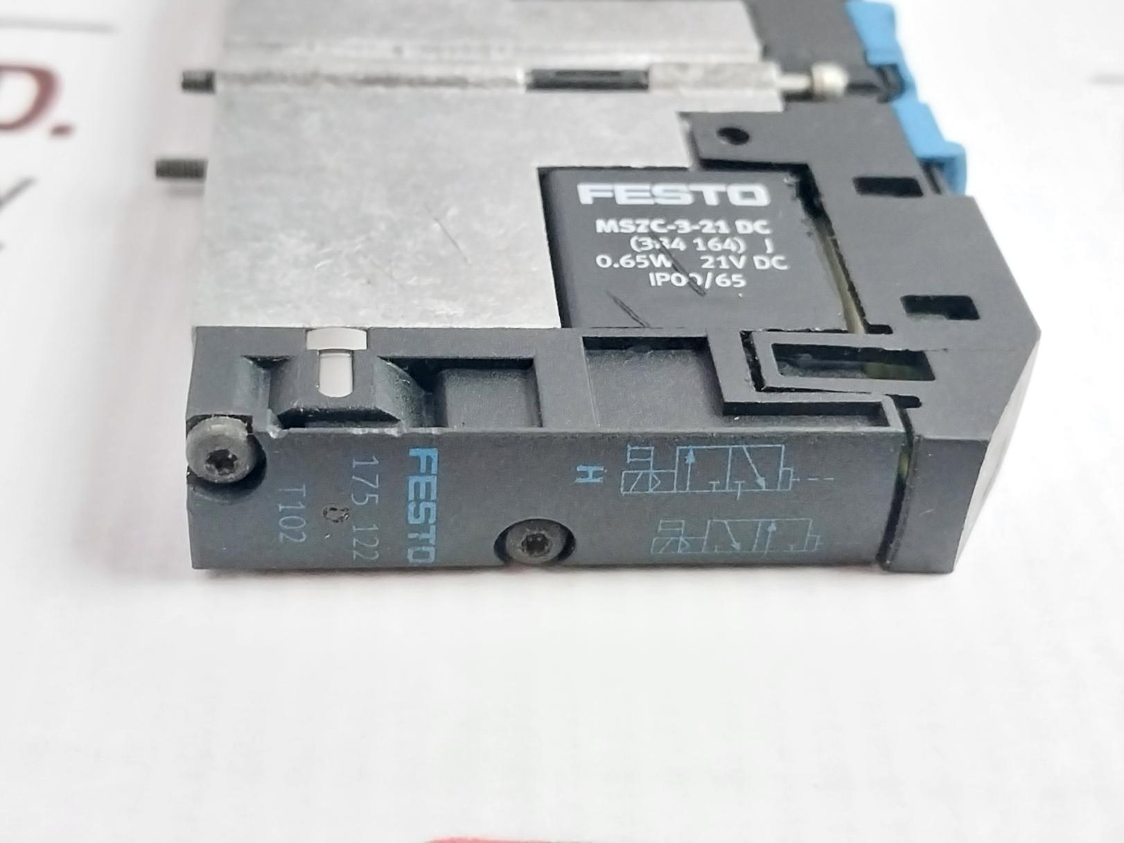 Festo Mszc-3-21 Dc Solenoid Coil Ip00/65 175 122