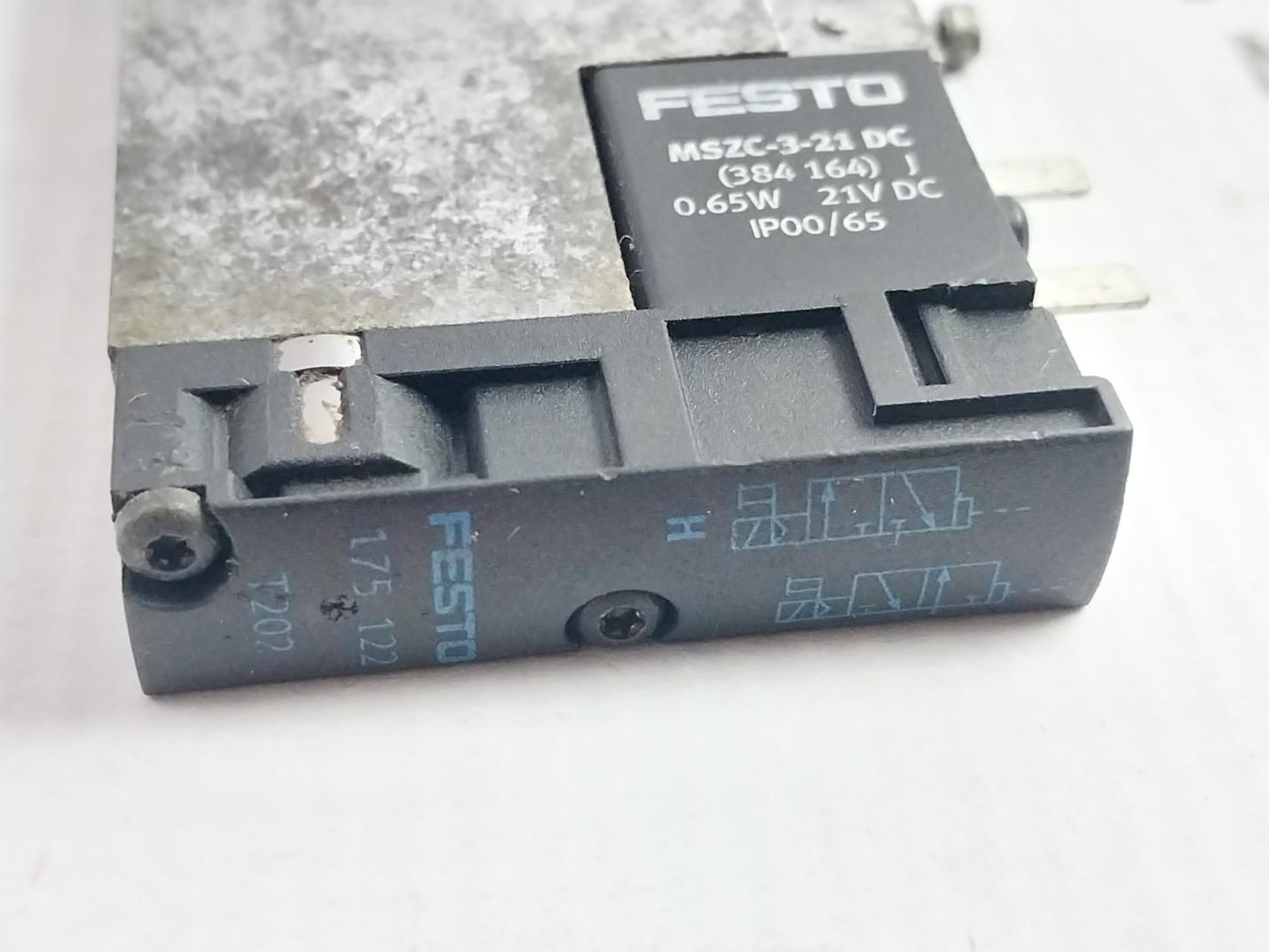 Festo Mszc-3-21 Dc Solenoid Valve Coil Ip00/65..
