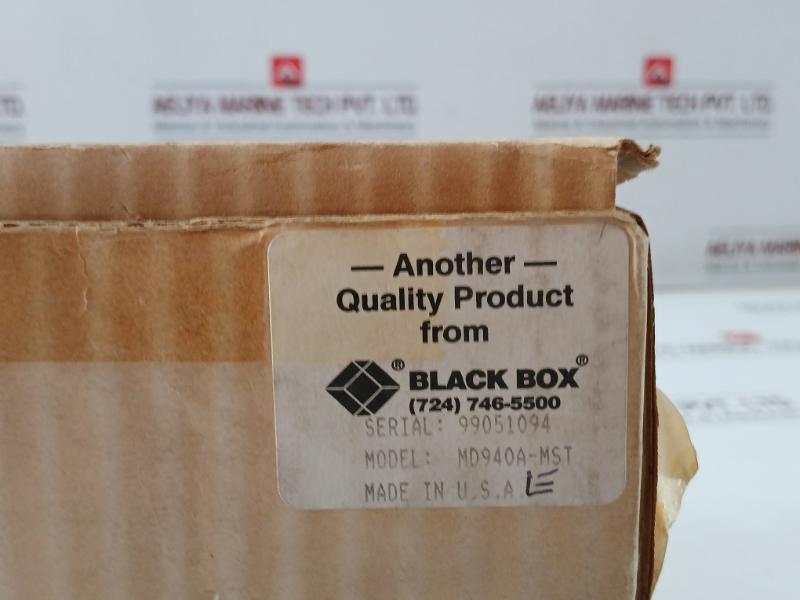 Fiber Driver Media Converter With Power Supply Md940Ae-mst Black Box