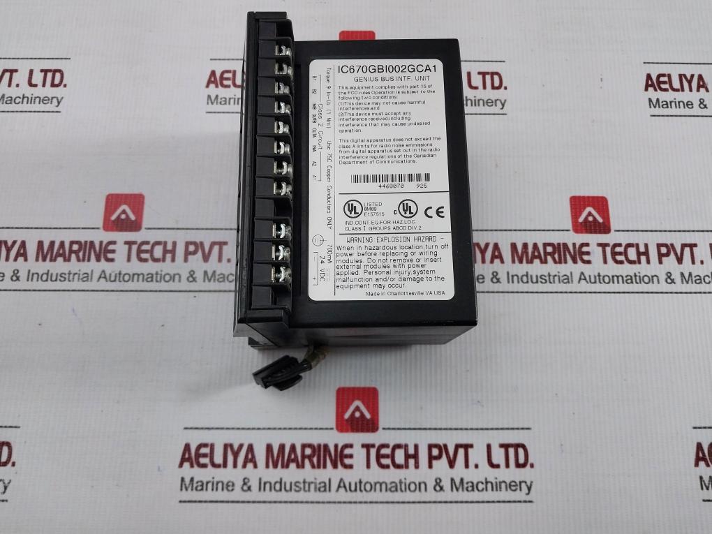 Field Control Genius Bus Interface Unit 24 Vdc Ge Fanuc Ic670Gbi002Gca1