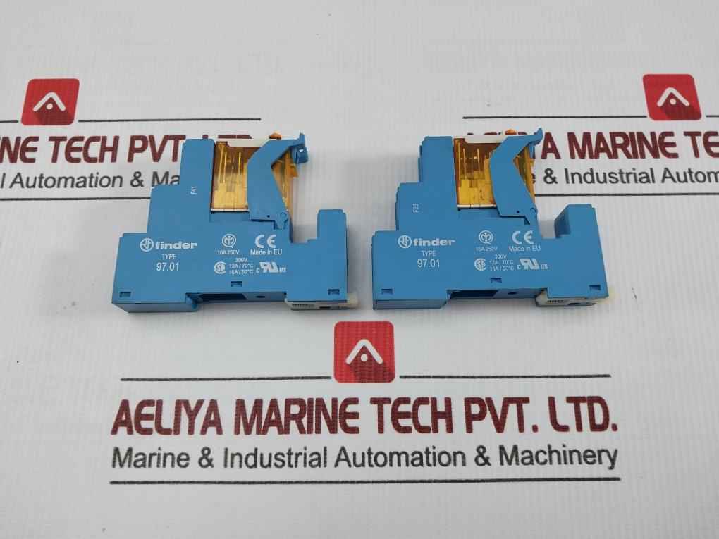Finder Relay With Socket Module 230 Vac 16 A 97.01