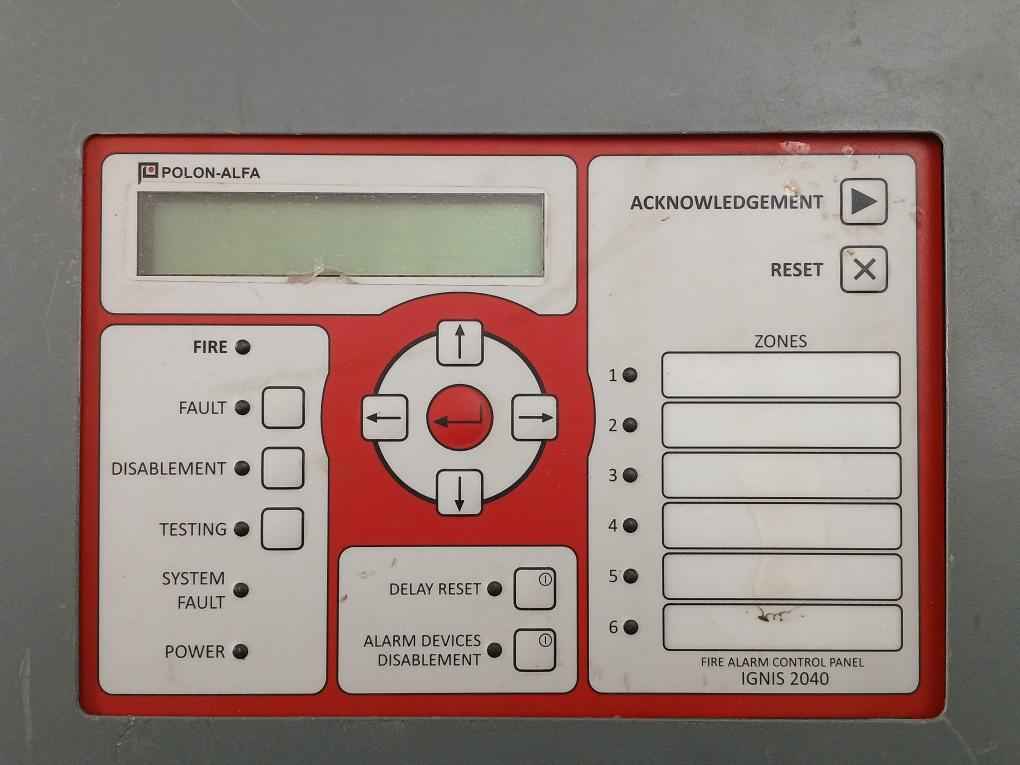 Fire Alarm Control Panel Ignis 2040 Brand Polon-alfa 230V