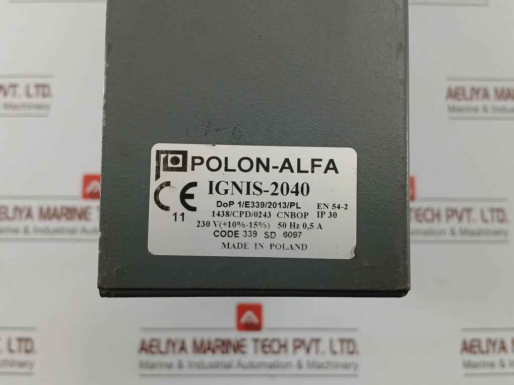 Fire Alarm Control Panel Ignis 2040 Brand Polon-alfa 230V