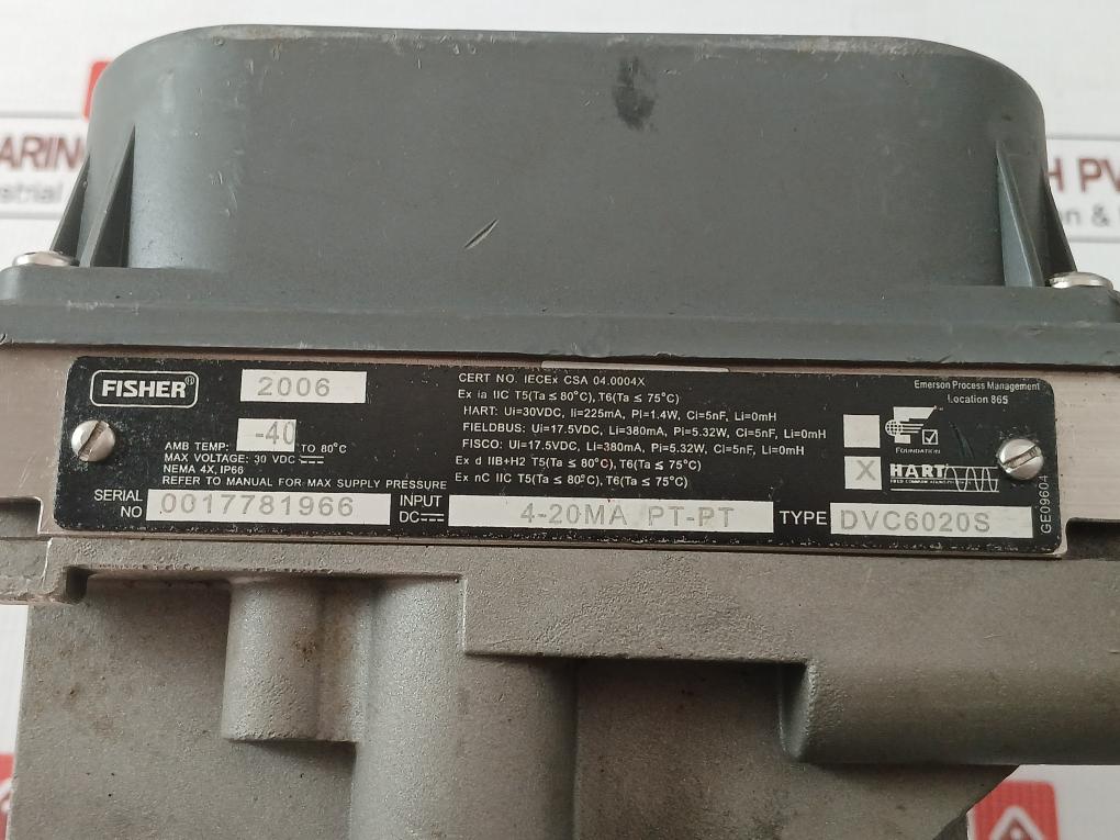 Dvc6020S Electro-pneumatic Digital Valve Controller Fisher 30Vdc