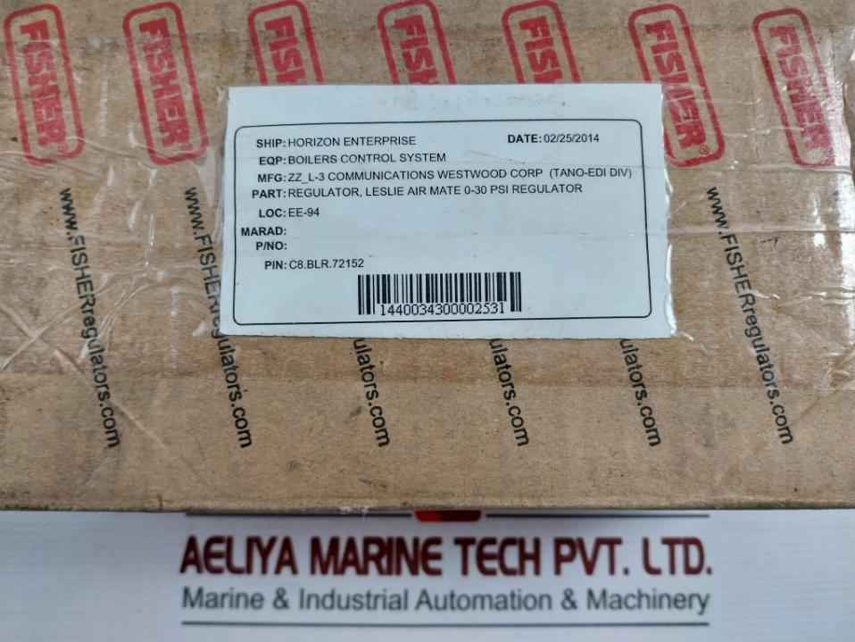 Fisher Fs-67Cfr-235 Pressure Regulator 67Cf Series 0-2 Bar 0-.2 Mpa 0-30 Psi