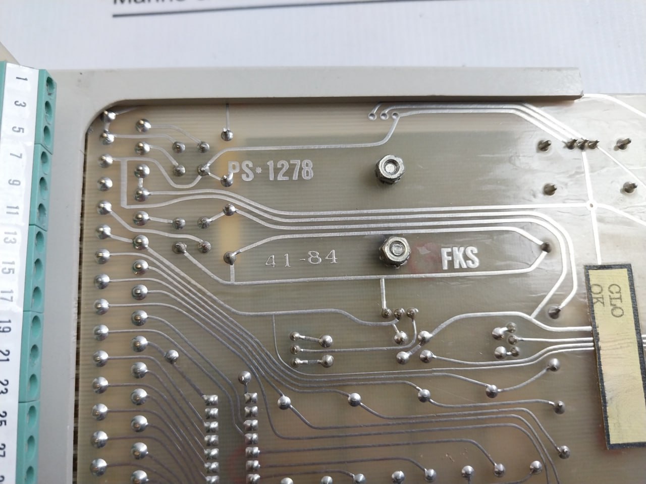 Fks Ps-1278 Pcb Card Ep 37/85 Cc 0581 41-84 Clo