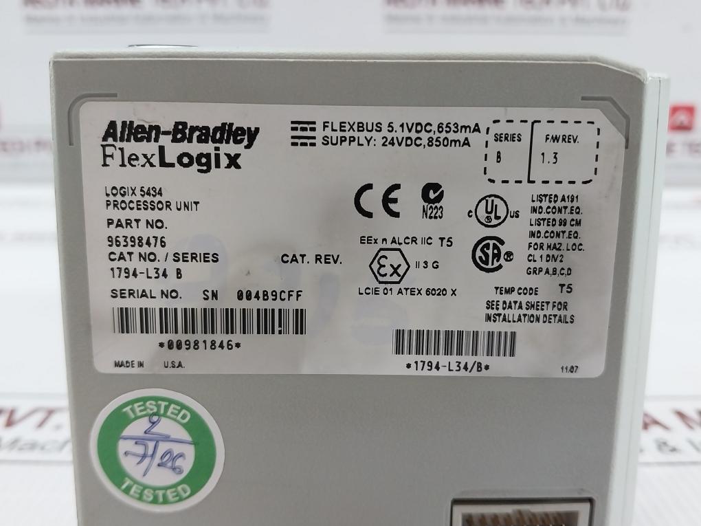 Flexlogix-Controller-24Vdc-850Ma-Allen-bradley-1794-l34-209814-9