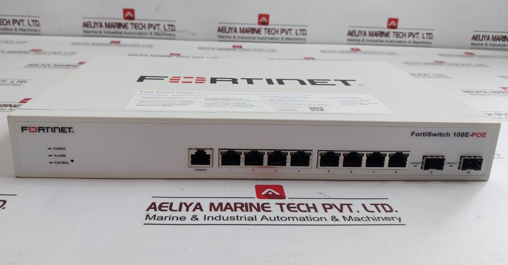 Fortinet Fs-108E-poe Ethernet Switch 100-240Vac 1.6A Max. 50/60Hz E238018