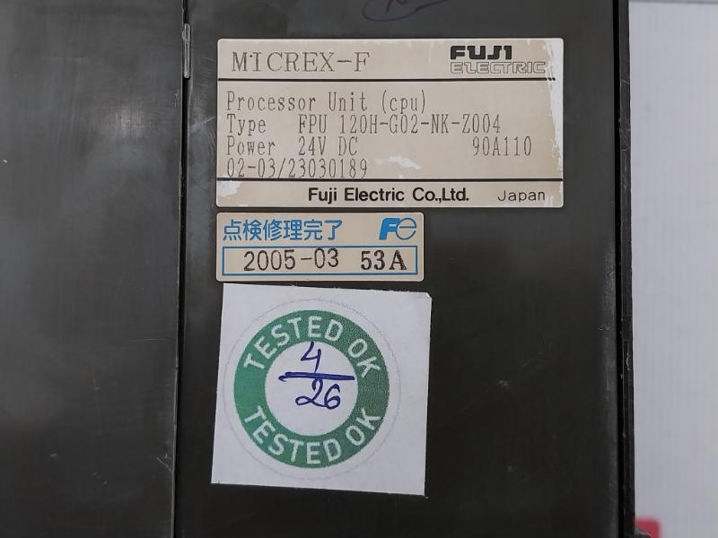 Fpu 120H-g02-nk-z004 Programmable Controller Processor Unit 24Vdc Fuji Electric