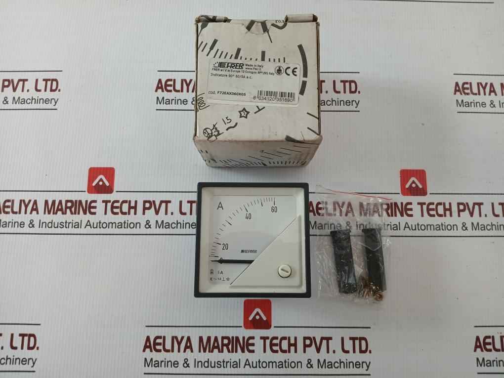 Frer Analog Panel Ammeter 0–60 A F72Eax060X05