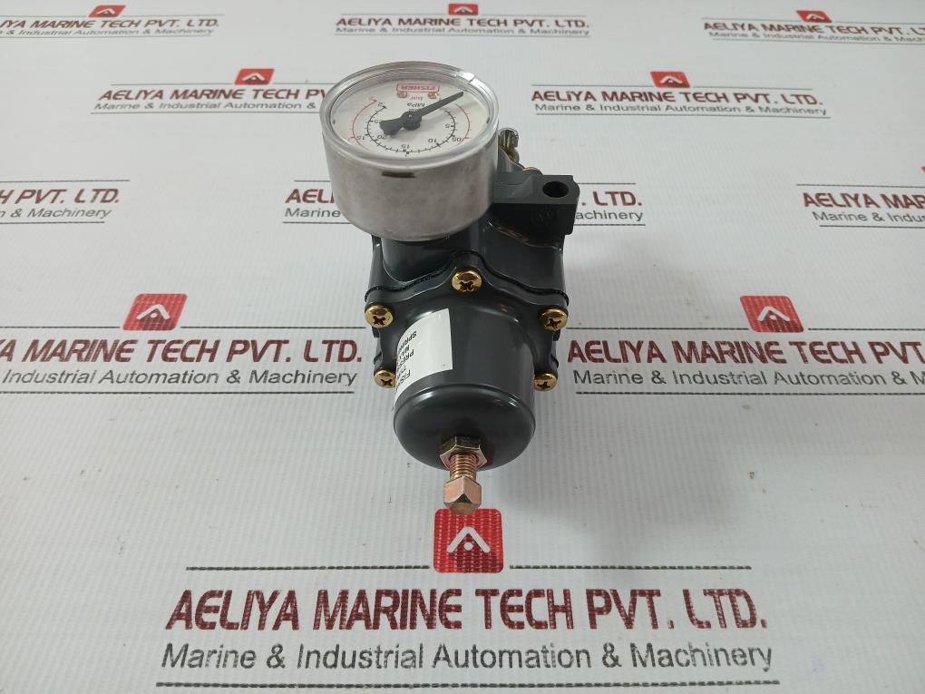 Fs-67cfr-235-Instrument-Supply-Regulator-With-Brass-Gauge-By-Fisher-5