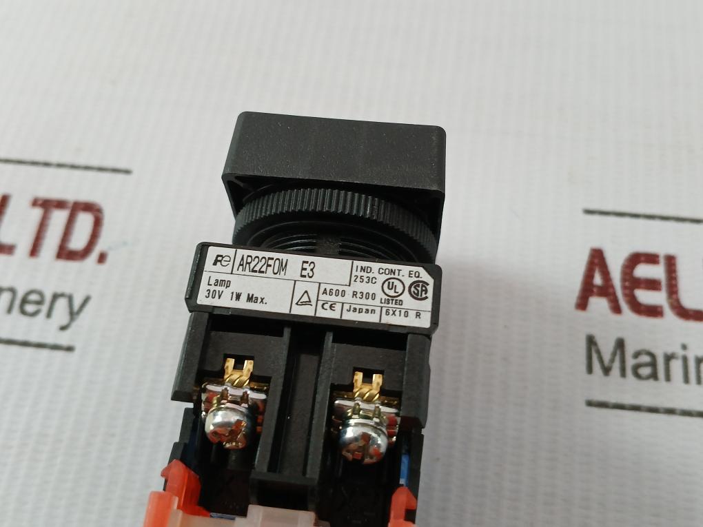 Fuji Electric 250V 10A Push Button With Lamp Ar22F0M-11E3W