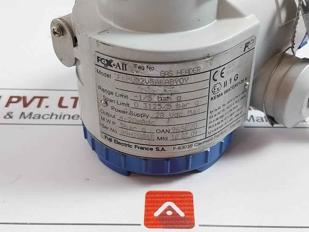 Fuji Electric Fkpvo2V5Akaby0Y Fcx-aii Gauge Pressure Transmitter 28Vdc 4-20Ma Dc