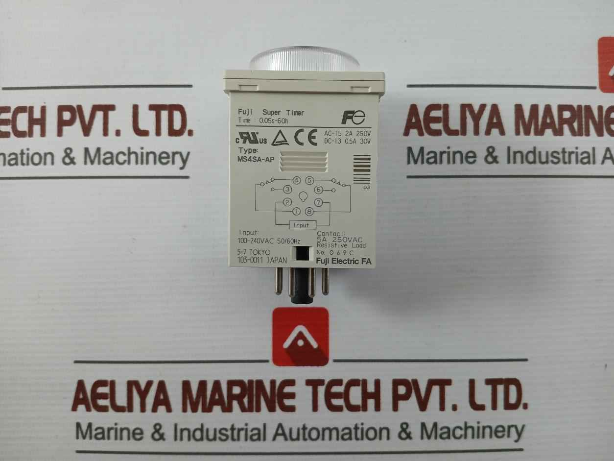 Fuji Electric Ms4Sa-ap Super Timer 100-240Vac 50/60Hz