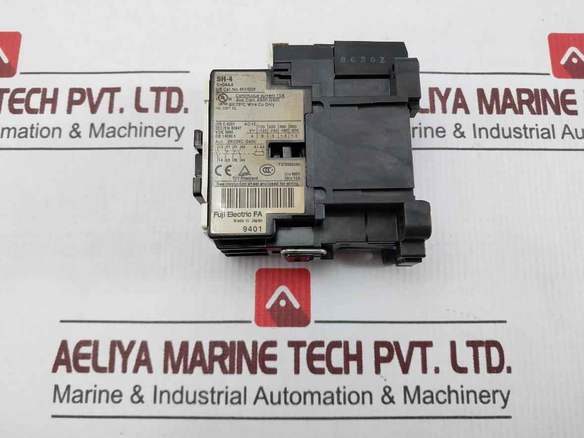 Fuji Electric Sh04Aa Sh-4 Auxiliary Contactor 690V 415-440V 50Hz 10A