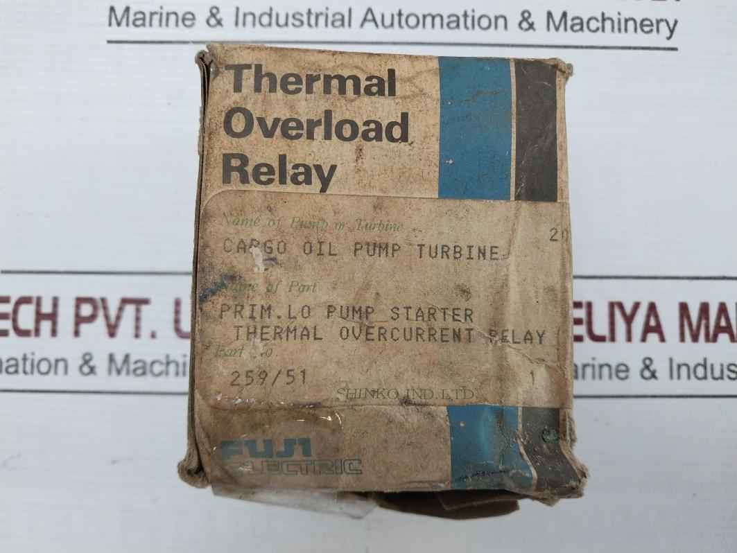 Fuji Electric Tr-5-1N/3 Thermal Overload Relay Tr20D Tr20Dw-m 600Vac