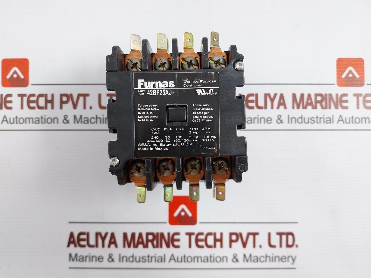 Furnas 42Bf25Aj 4 Pole Definite Purpose Controller 24V 50/60Hz Fl 30A