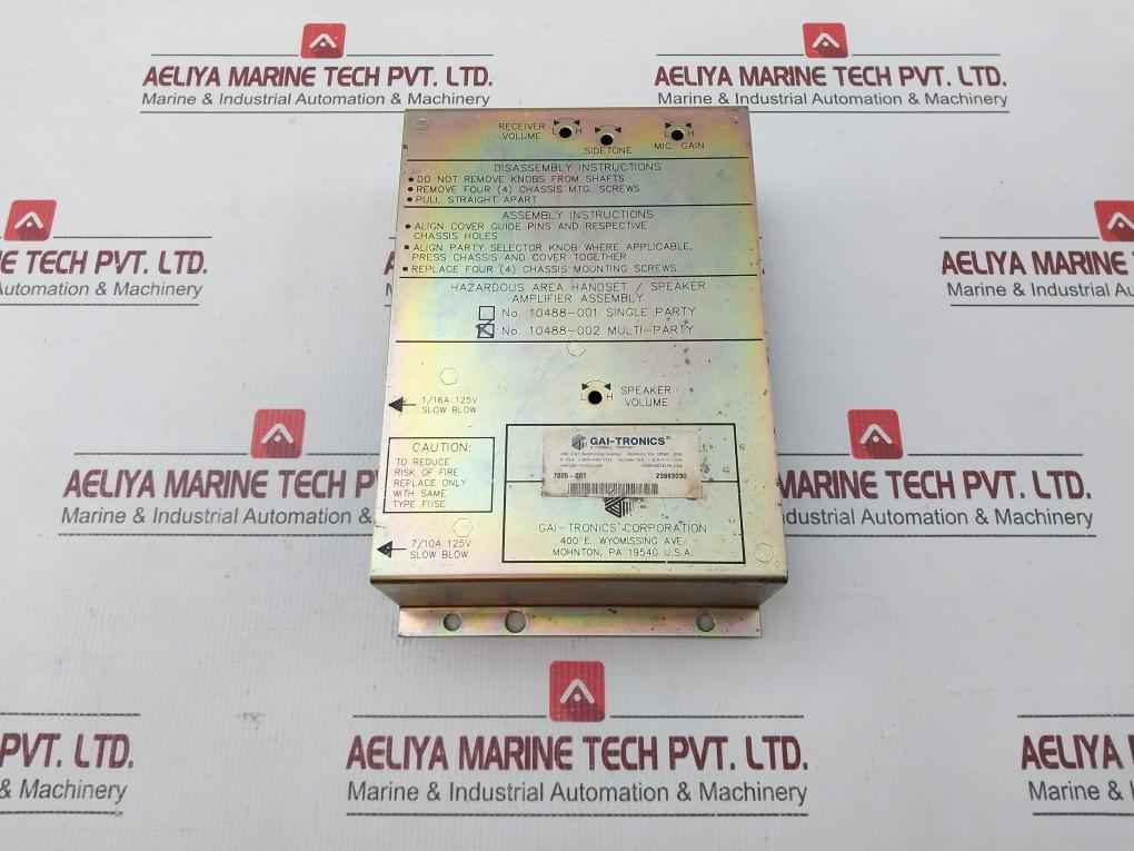 Gai-tronics Speaker Amplifier Assembly 1/16A 125V 7805-001
