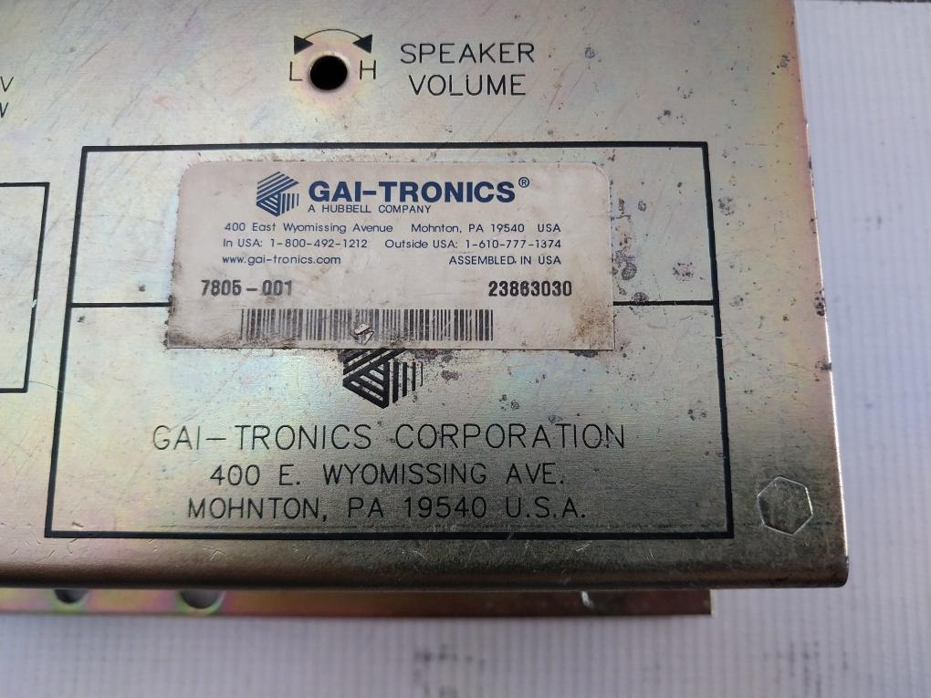 Gai-tronics Speaker Amplifier Assembly 1/16A 125V 7805-001