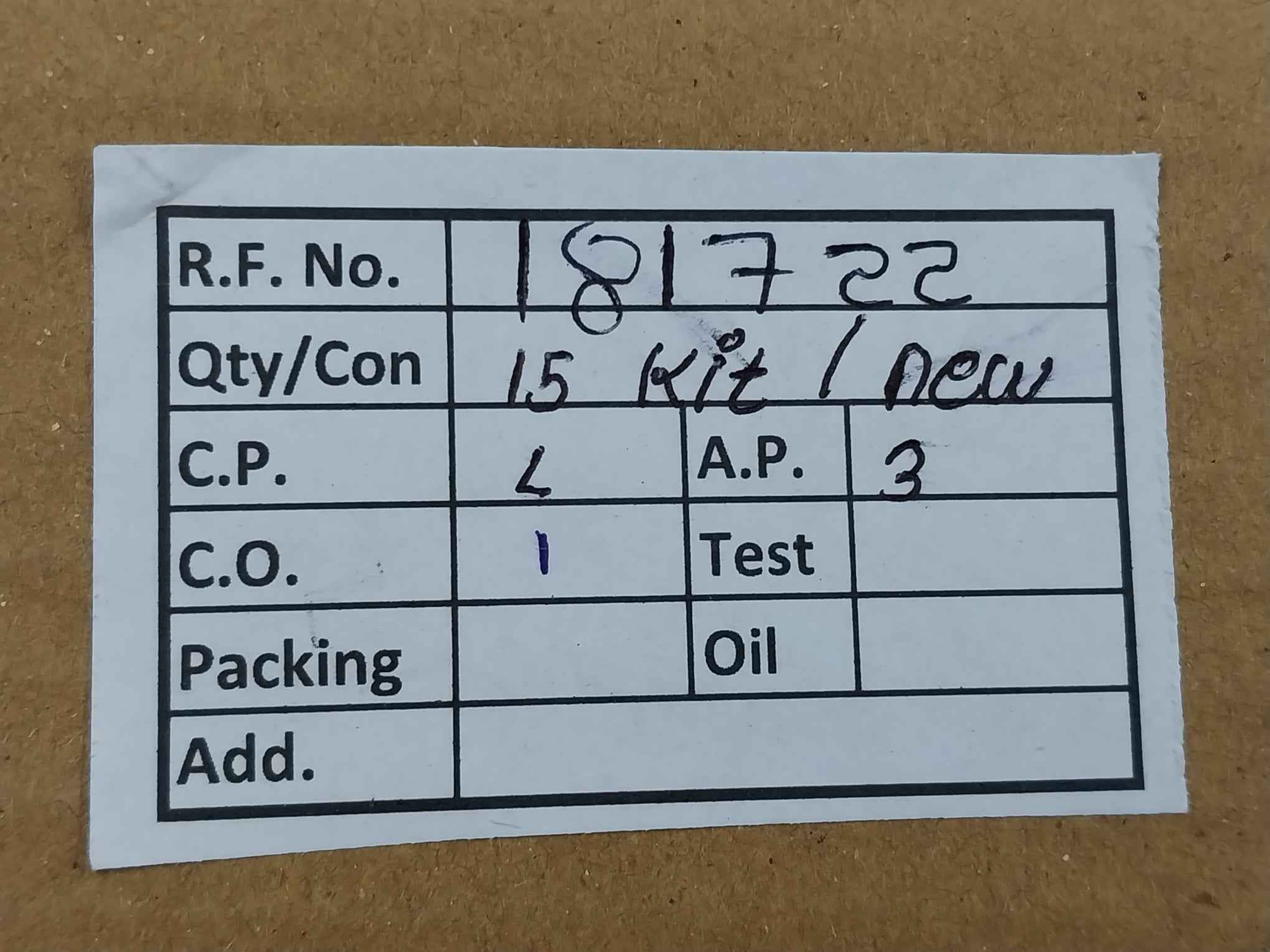 Ge Aa443-sk Shear Seal Valve Kit O-ring 70 Duro Rev: H 1900002-011