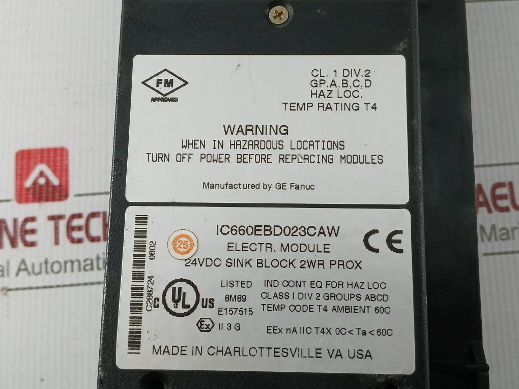 Ic660Bbd023 16-circuit Discrete Dc Source I/O Block Module Ge Fanuc 24Vdc