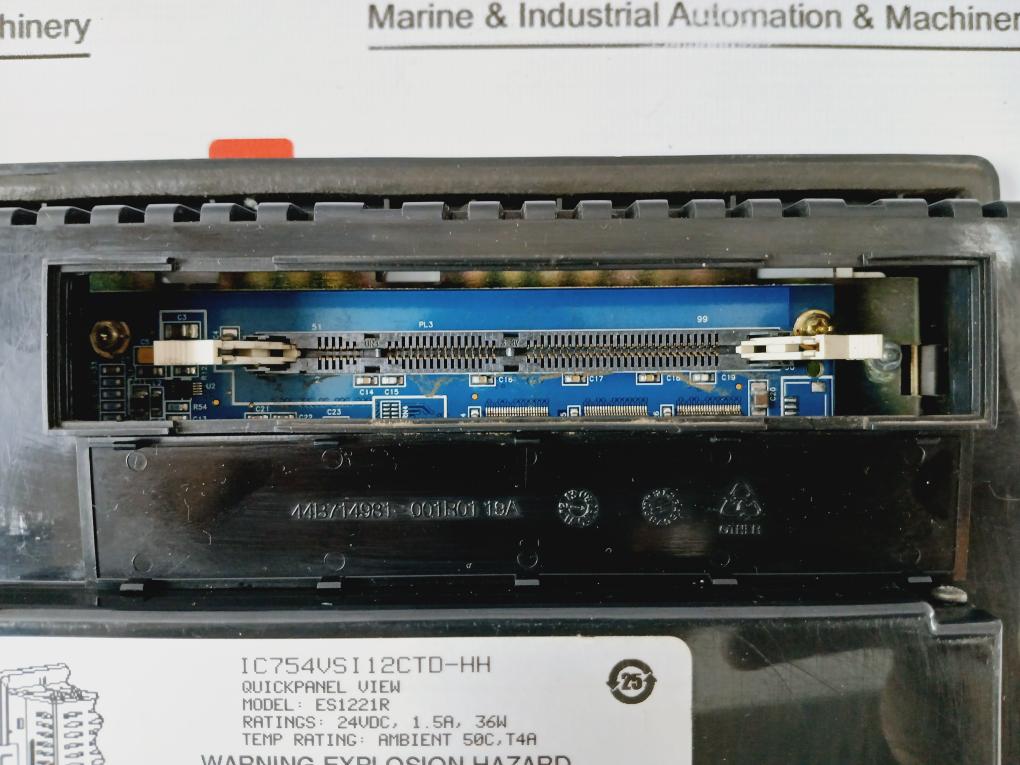 GE Fanuc IC754VSI12CTD-HH Quick Panel View Operator Interface 24VDC 1.5A 36W