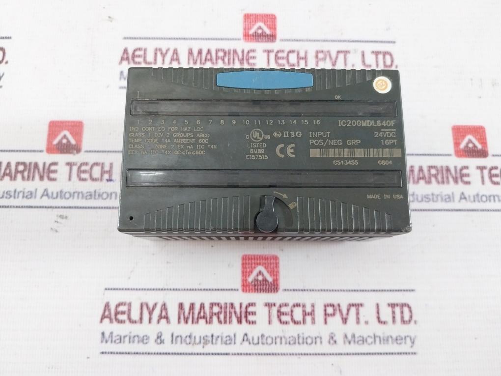 Ge Fanuc Ic200Mdl640F Input Module 24Vdc 16Pt Class 1 Div 2 Temp T4A 60C