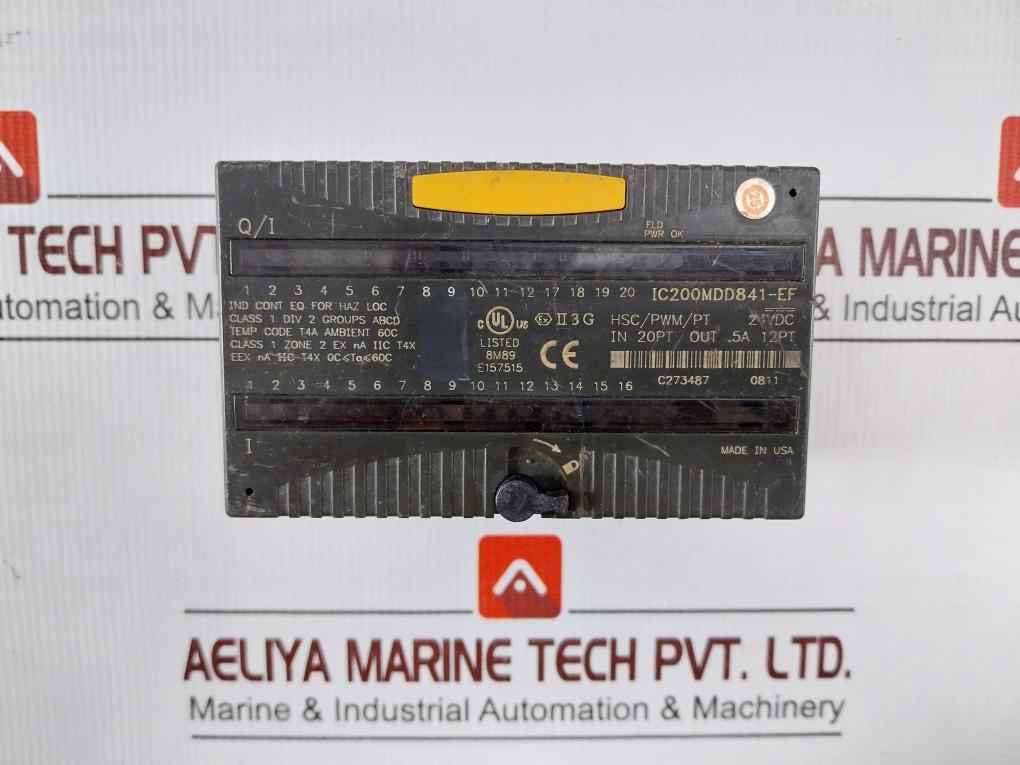 Ge Fanuc Ic200mdd841-ef High-speed Counter Module 24vdc 0.5a Per Point