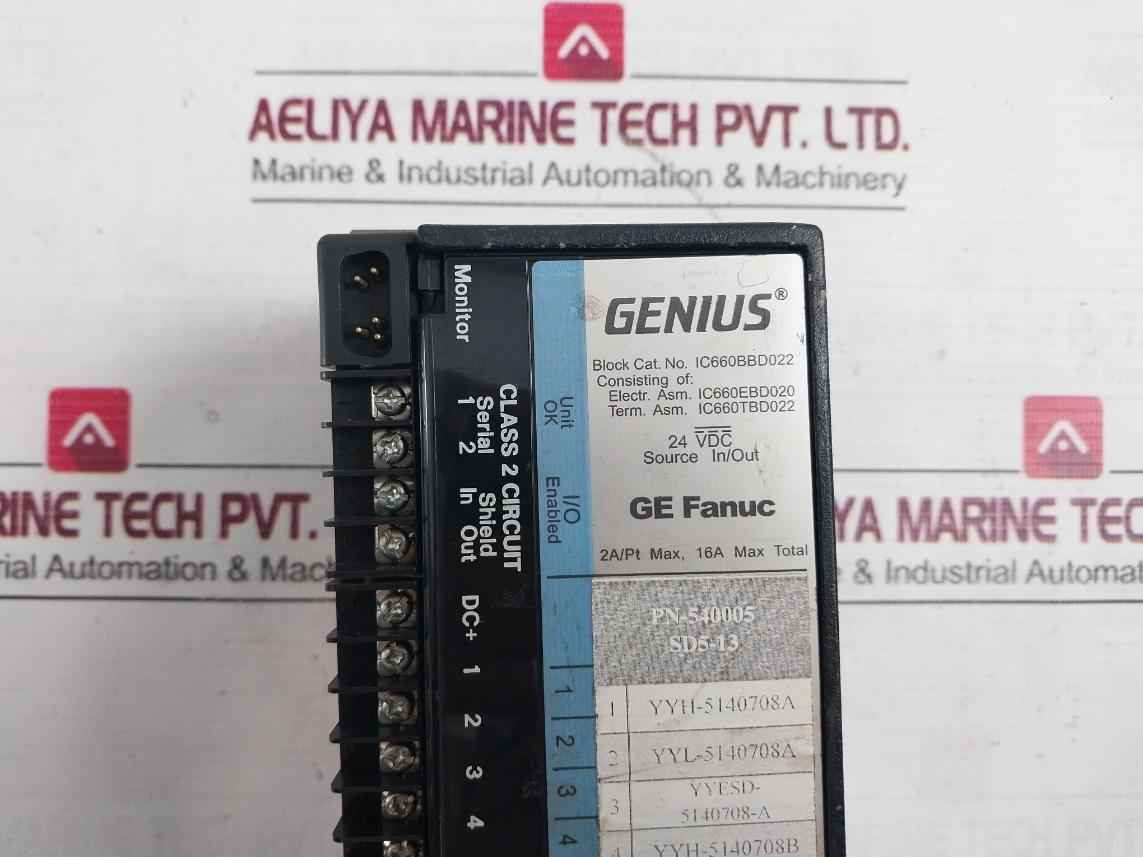 Ge Fanuc Ic660Bbd022 Plc I/O Terminal Source Block Module 60C Sd5-13 B000393