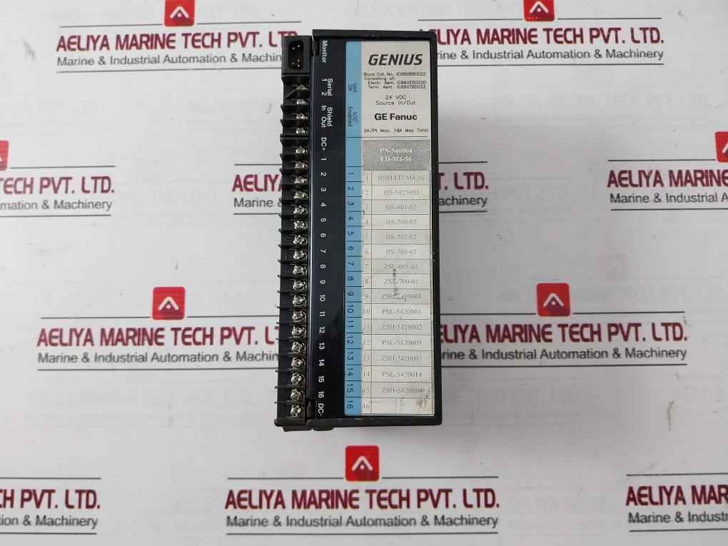 Ge Fanuc Ic660Bbd022 Plc I/O Terminal Source Block Module E105285 Pn-540004