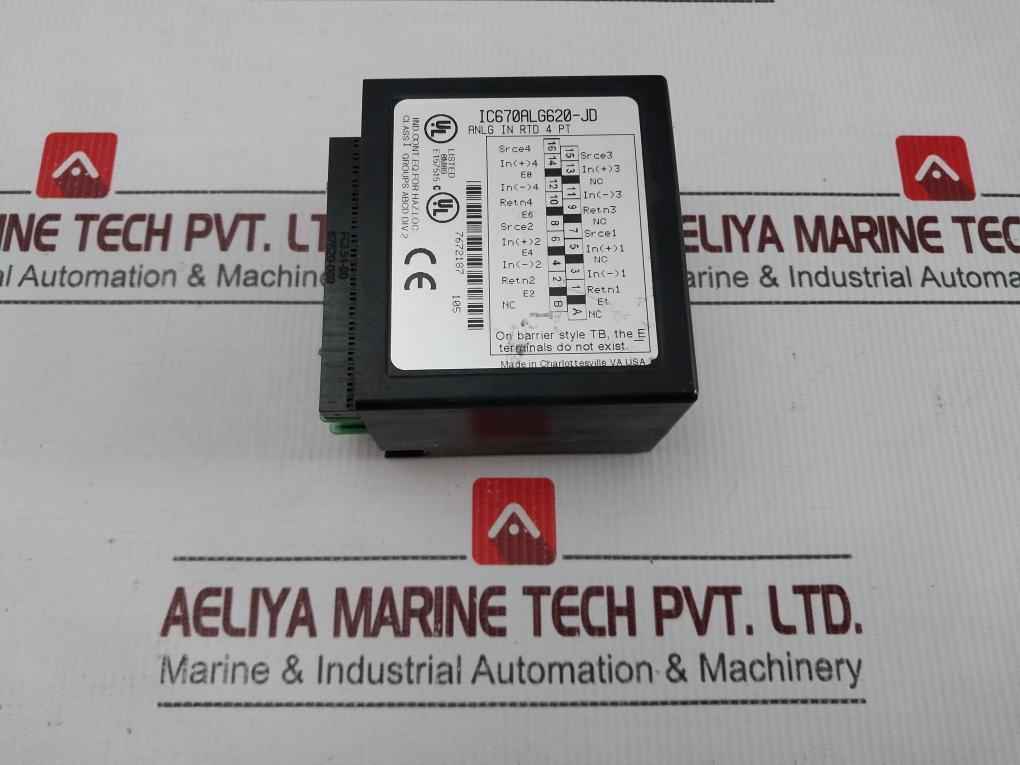 Ge Fanuc Ic670Alg620-jd Isolated Rtd Input Module 3000 Ohm Max 94V-0