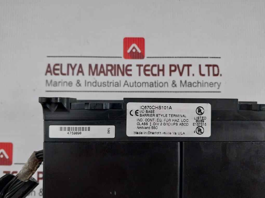 Ge Fanuc Ic670chs101a I/o Base Barrier Style Terminal 3000ohm