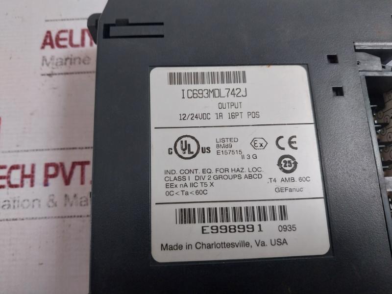 Ge Fanuc Ic693Mdl742J 16-point Output Module 12/24Vdc 1A Class I Div 2