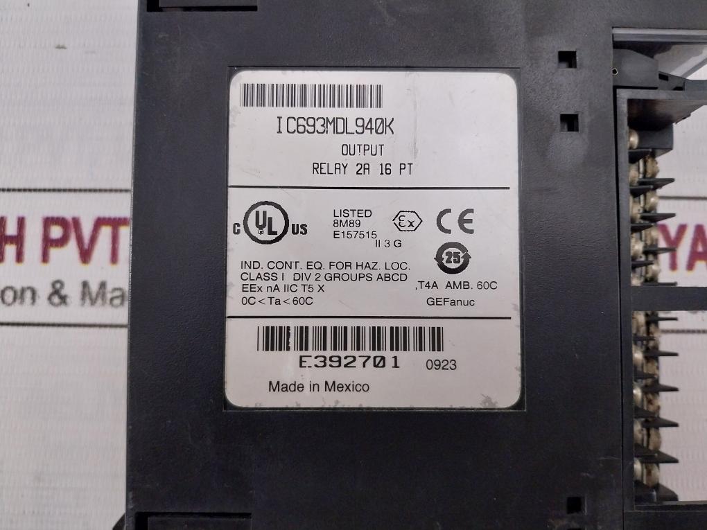 Ge Fanuc Ic693Mdl940K Relay Output Module 60C