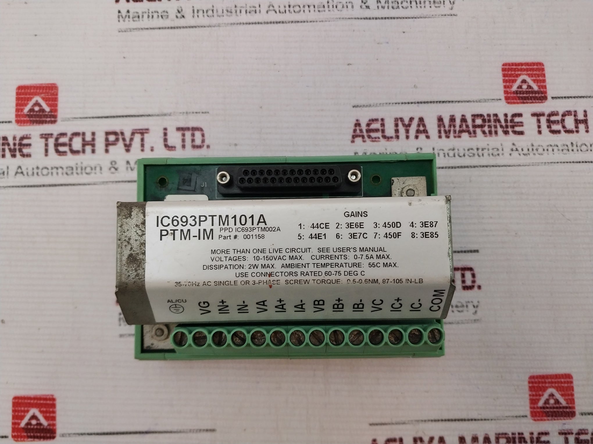 Ge Fanuc Ic693Ptm101A Power Transducer Module 0-7.5A 10-150Vac