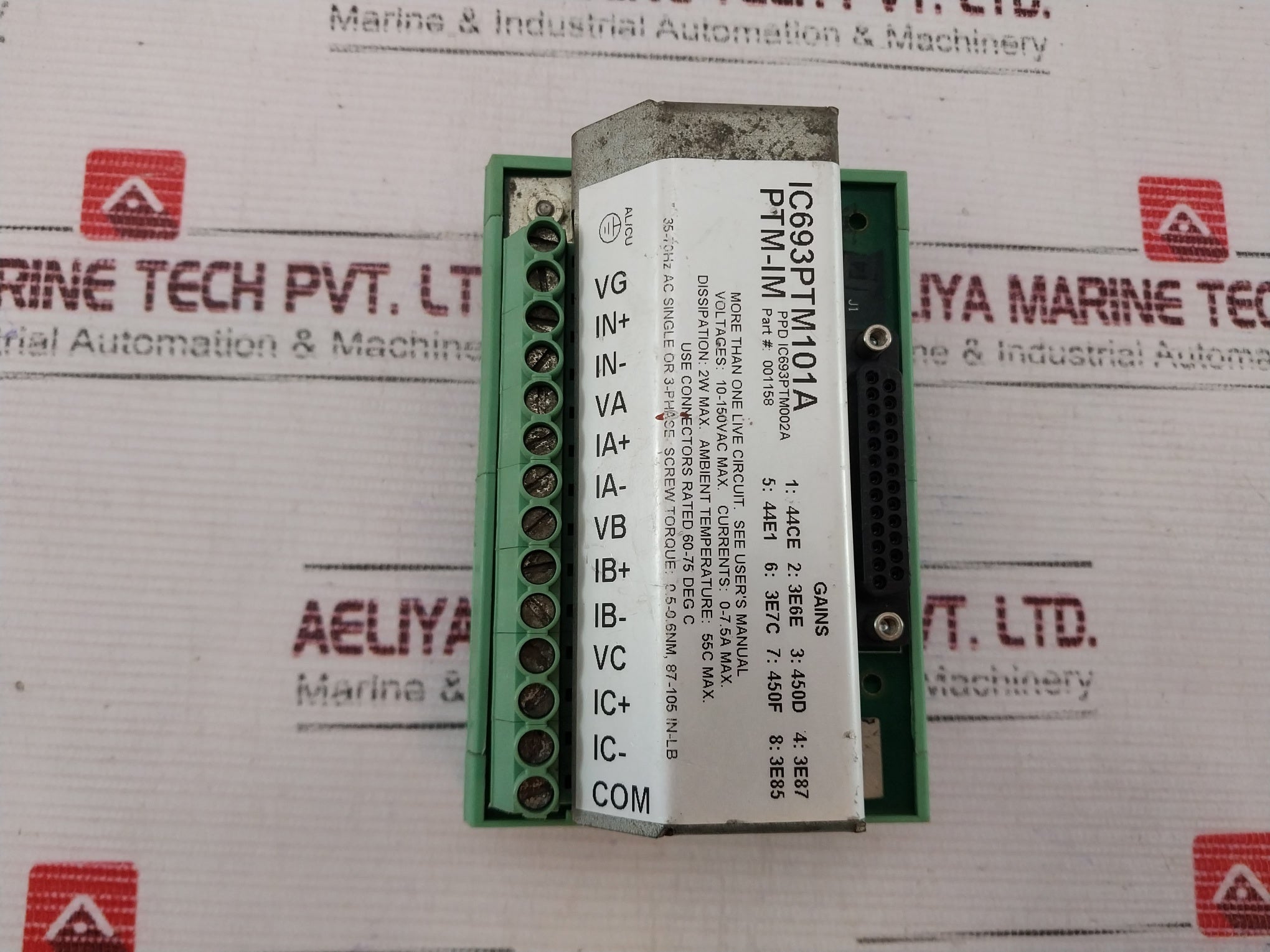 Ge Fanuc Ic693Ptm101A Power Transducer Module 0-7.5A 10-150Vac