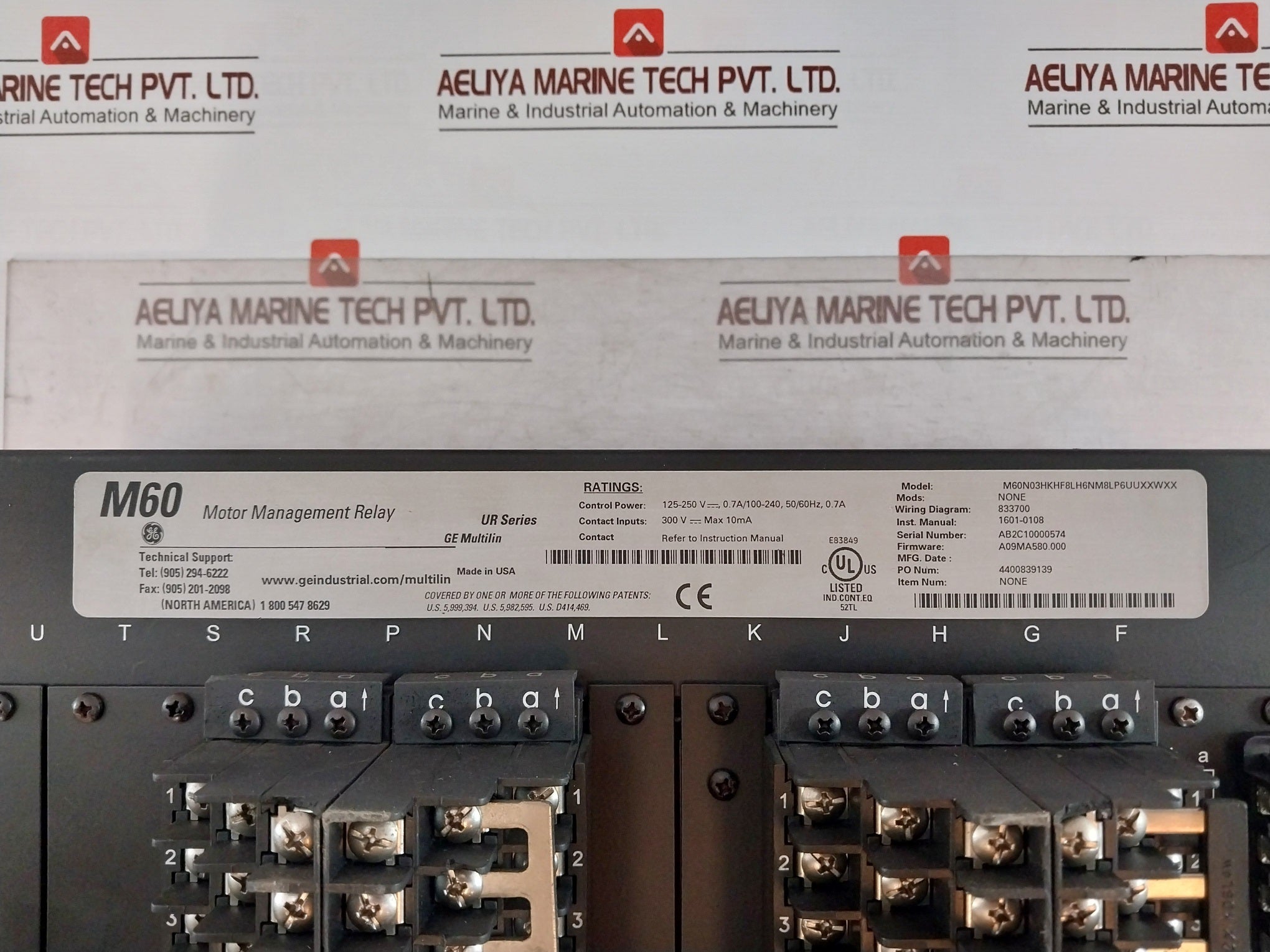 Ge Multilin M60N03Hkhf8Lh6Nm8Lp6Uuxxwxx Motor Protection System 125-250V-at35W
